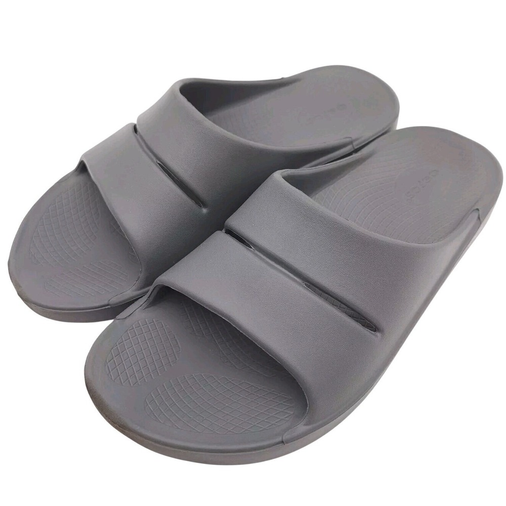 OOFOS Men's 10 Gray‎ OOahh Recovery Slide Sandal Sport Comfort Orthopedic Foam